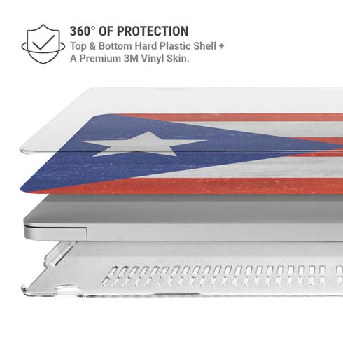 Puerto Rico Flag Distressed MacBook Air 13in M1 (2021) Case plus Skin